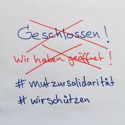 Wir schließen wegen Corona